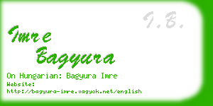 imre bagyura business card